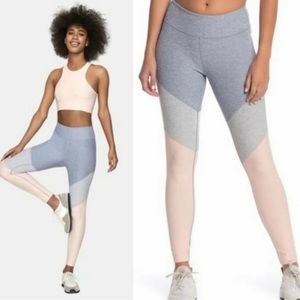 Outdoor Voices 7/8 Springs Blue Pinkish Peach Workout Leggings SIZE MEDIUM